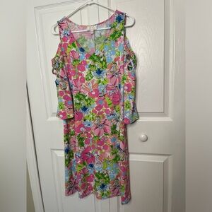 Ivy Road Women’s Cold Shoulder Floral Mini Dress Size‎ Medium Lightweight Summer